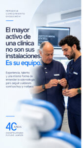 Instituto Dental EXCELL celebra 40 años como clínica dental en Sevilla. Experiencia, innovación, tecnología y un equipo dedicado a cuidar tu sonrisa.